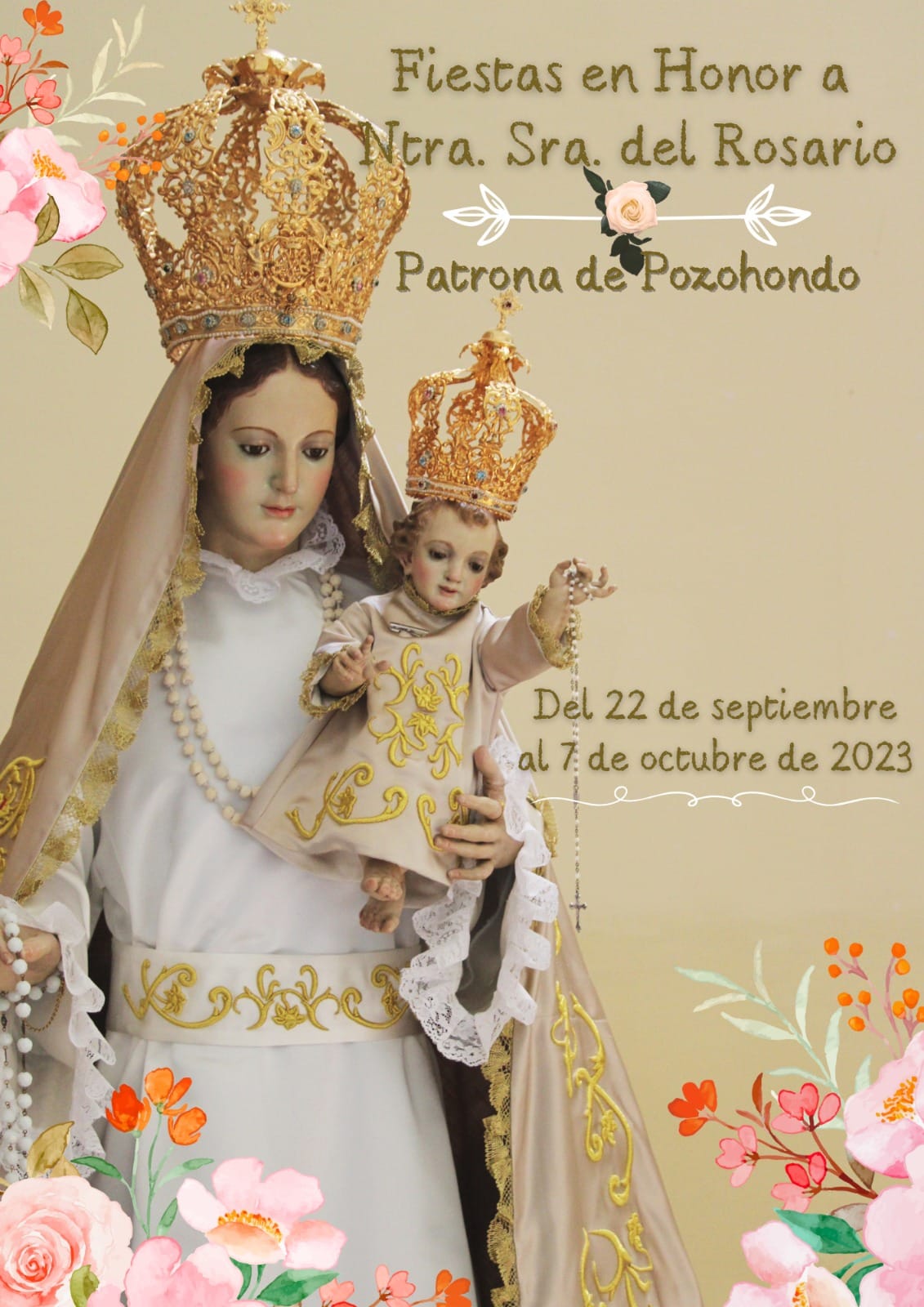 Fiestas en honor a Nuestra Señora del Rosario 2023 Pozohondo